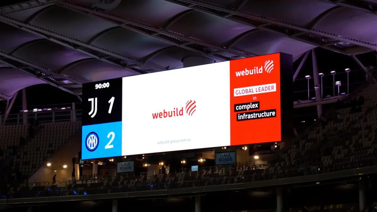 Webuild sostiene il calcio italiano a Perth con Milan, Inter, Juventus e Palermo